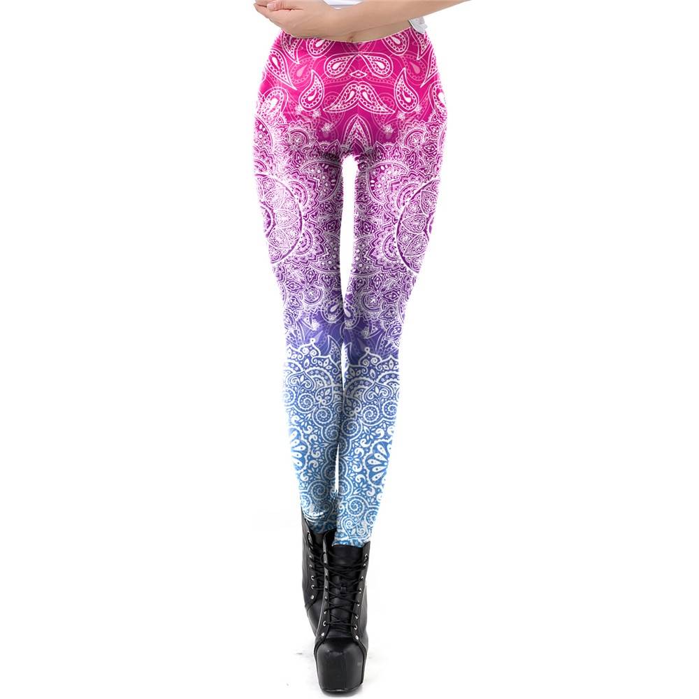 NADANBAO Women Legins Mandala Ombre Blue Printing Workout Legging Fashion Casual High Waist Woman Leggings For Fitness NADANBAO Women Legins Mandala Ombre Blue Printing Workout Legging Fashion Casual High Waist Woman Leggings For Fitness