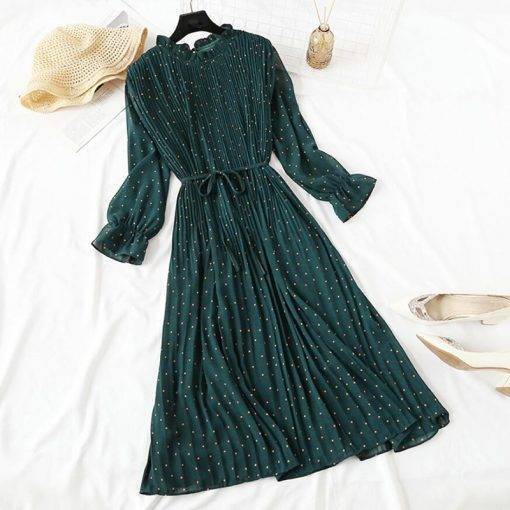 Women Elegant Polka Dot Dress Dresses