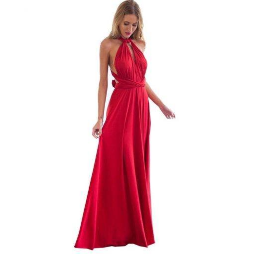 Women Maxi Club Red Dress Dresses