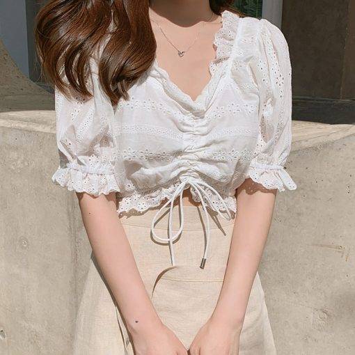 Women femme white tops Tops & Tees