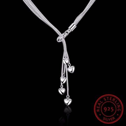 Luxury 925 Sterling Silver Necklace Chain Jewelry