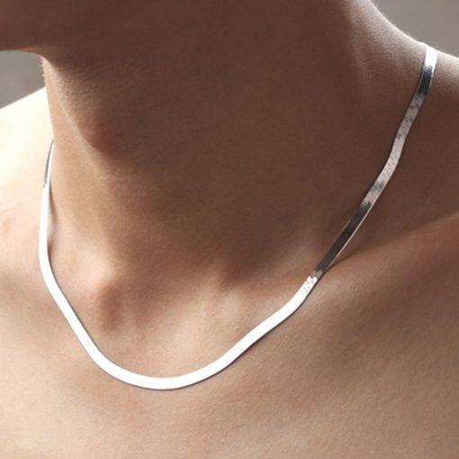 Women Couple Sterling Silver Jewelry Blade Chain Jewelry