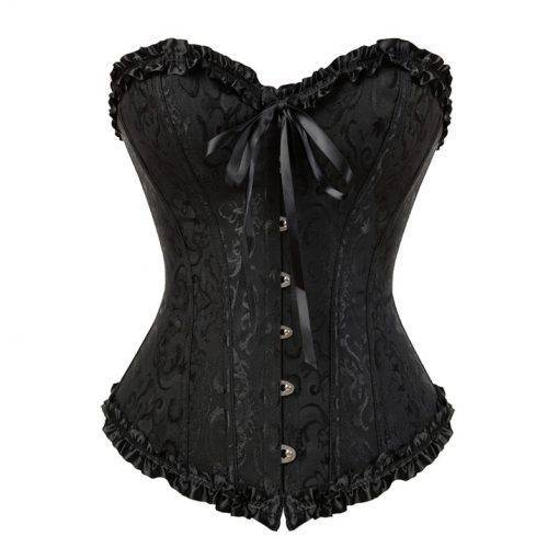 Women erotic zip floral bustier Women's Fashion Lingerie Bustiers & Corsets