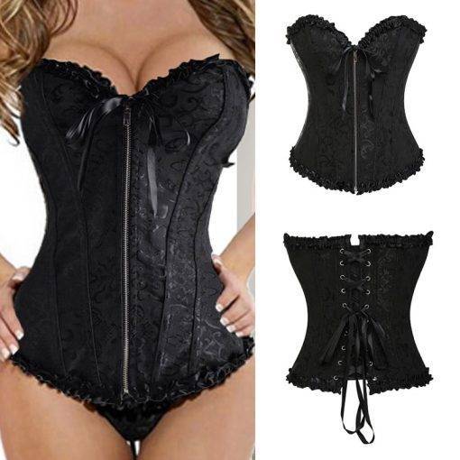 Women Halloween Zipper Bustier Top Women's Fashion Lingerie Bustiers & Corsets