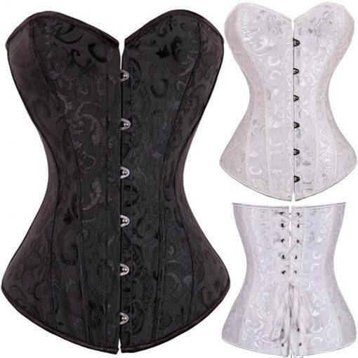 Sexy Boned Waist Trainer Brocade Corsets Women's Fashion Lingerie Bustiers & Corsets