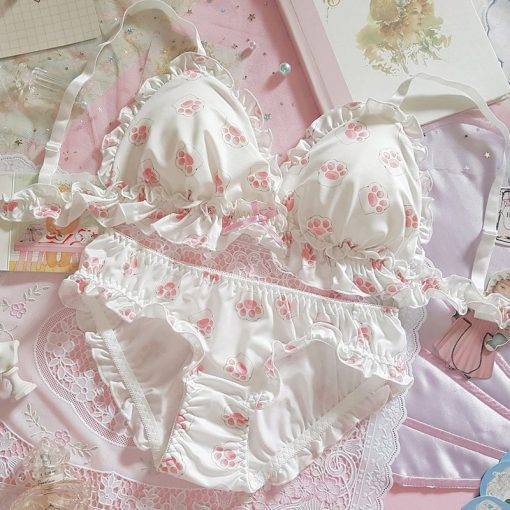 Women Kawaii Japanese Bra & Panties Set Women's Fashion Lingerie Sets