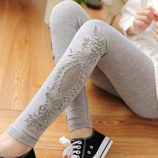 Cotton Lace Decoration Leggings Leggings Women's Fashion