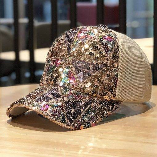 Embroidery Mesh Cap Women's Fashion Accessories