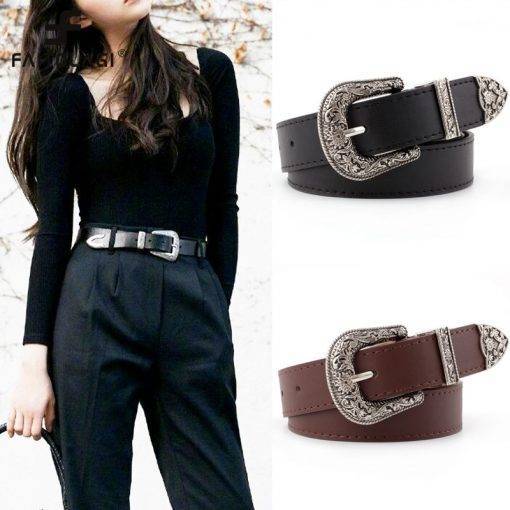 Metal Heart Buckle Waist Belt Women's Fashion Accessories