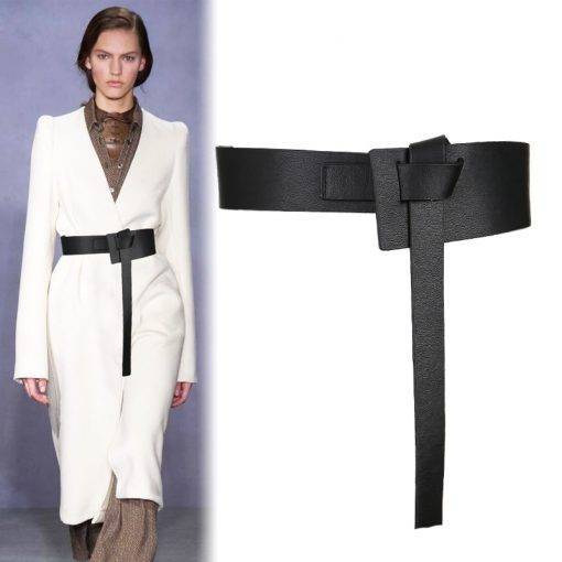 Knotted PU leather Waistbands Women's Fashion Accessories