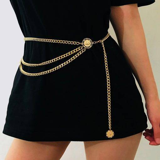 Retro Chain Belts Women's Fashion Accessories