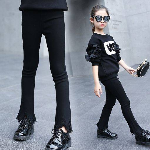 Fashionable Winter Flare Pant Girls' Fashion Bottoms