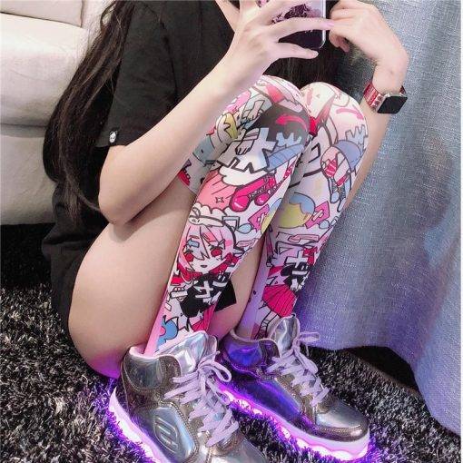 3D Printed Silk Stockings Girls' Fashion Tights & Stockings