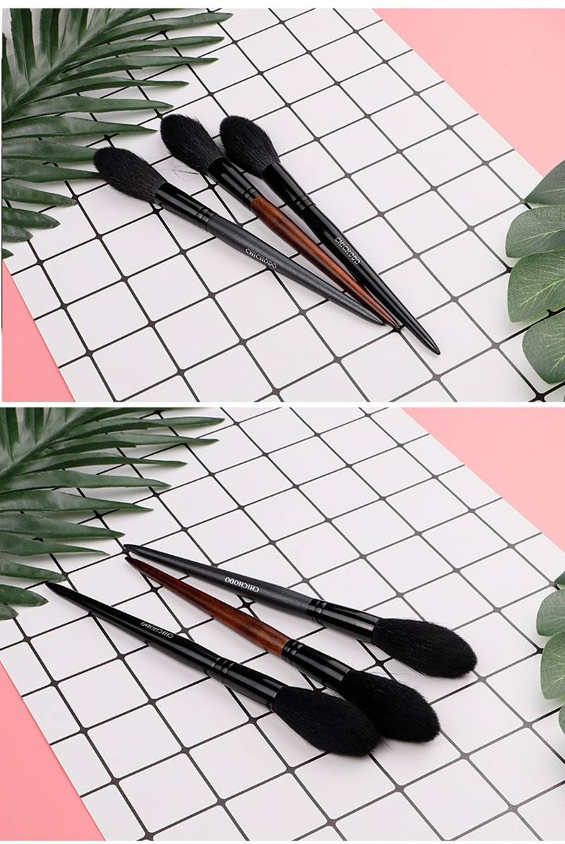 1 Pieces Goat Hair Long Handle Face Makeup Highlighter Blending Brush Blush Brush Concealer Brush Beauty