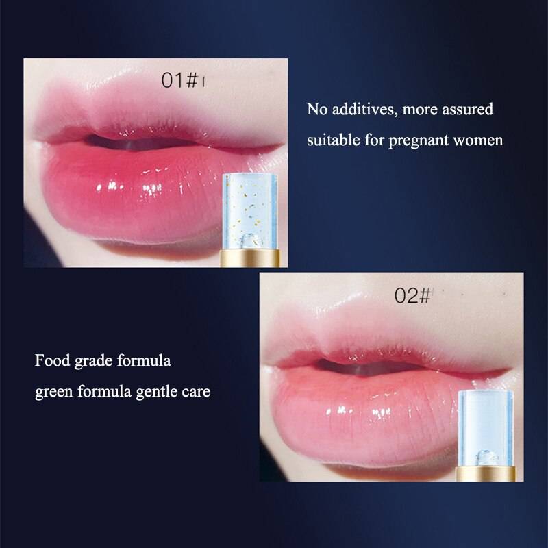 NEW Lip Balm Color Changing Moisturizing Gold Foil Lip Gloss Natural Long Lasting Lip Stick Lip Glaze Lip Makeup Lip Care Oil