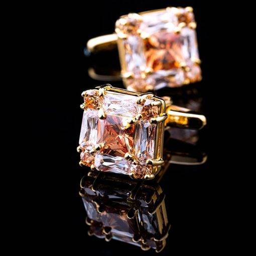 Luxury square gold cufflinks Accessories