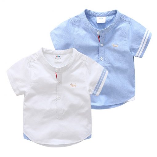 Cartoon Print Short Sleeve Shirt Boys' Fashion Shirts