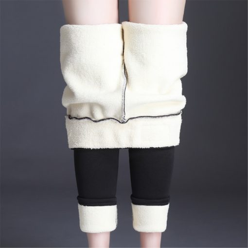Women Thick Warm Elastic Pants Women's Fashion Bottoms