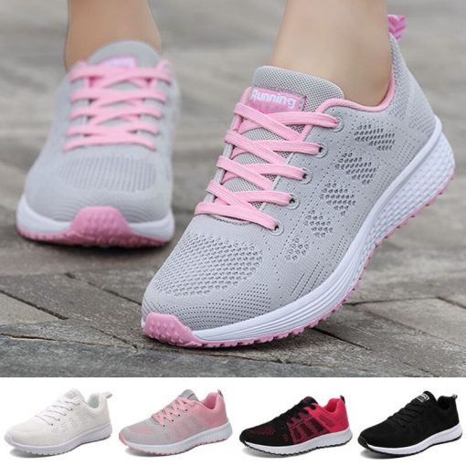 Breathable Mesh Flat Sneakers Shoes Women