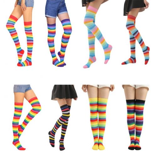 Fancy Rainbow Long Socks Girls' Fashion Tights & Stockings