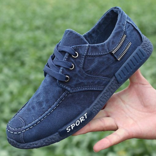 Denim Lace-Up Casual Shoes Shoes Men