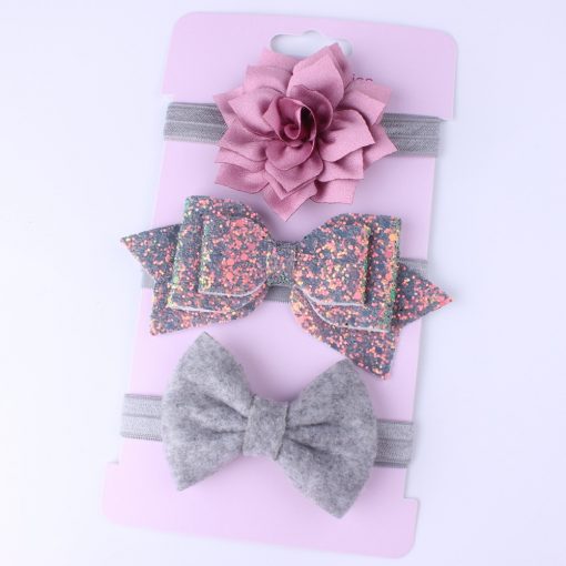 New 3pcs Baby Girls Headband Set Accessories
