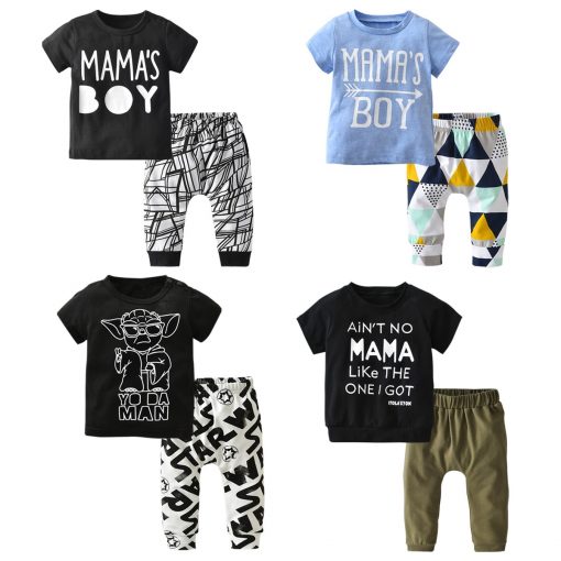 Summer Newborn Infant Baby Boy Clothes Set Babies Clothing Sets