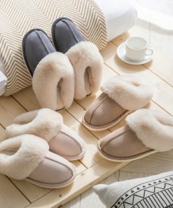 Women Winter Warm Full Fur Slippers