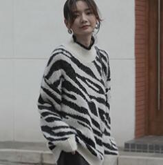 sweater women turtleneck leopard knitted sweater animal print winter thick female pullovers casual tops oversized sweater
