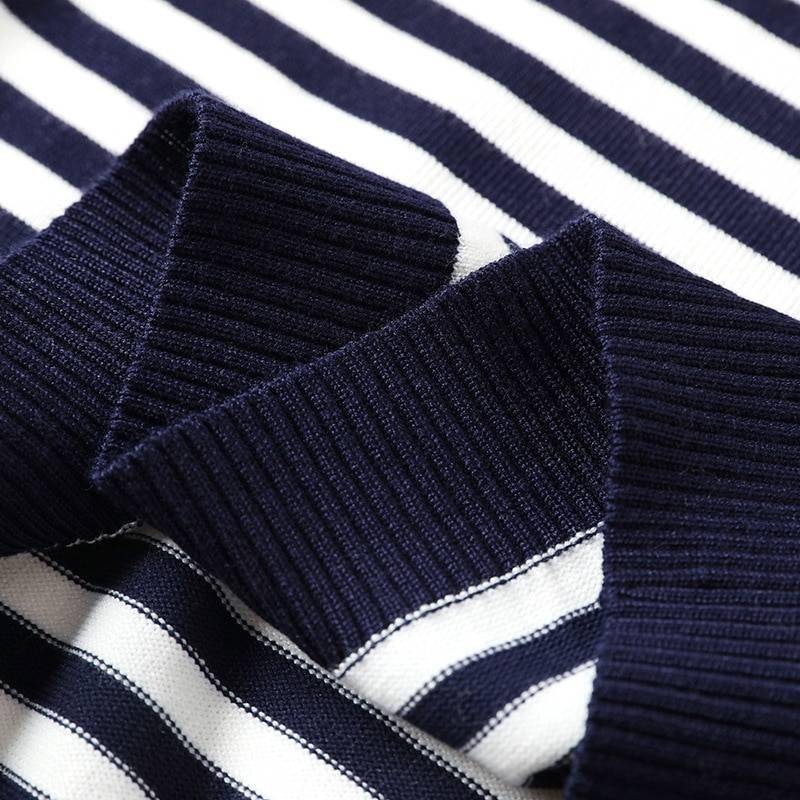 2021 Autumn Winter Long Sleeve Striped Pullover Women Sweater Knitted Sweaters O-Neck Tops Korean Pull Femme Jumper Female White 2021 Autumn Winter Long Sleeve Striped Pullover Women Sweater Knitted Sweaters O-Neck Tops Korean Pull Femme Jumper Female White