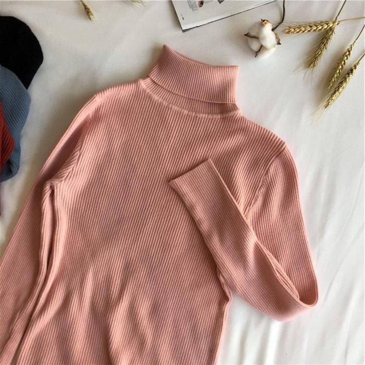 2021 Autumn Winter Thick Sweater Women Knitted Ribbed Pullover Sweater Long Sleeve Turtleneck Slim Jumper Soft Warm Pull Femme 2021 Autumn Winter Thick Sweater Women Knitted Ribbed Pullover Sweater Long Sleeve Turtleneck Slim Jumper Soft Warm Pull Femme