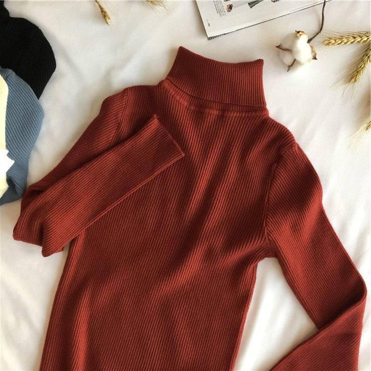 2021 Autumn Winter Thick Sweater Women Knitted Ribbed Pullover Sweater Long Sleeve Turtleneck Slim Jumper Soft Warm Pull Femme 2021 Autumn Winter Thick Sweater Women Knitted Ribbed Pullover Sweater Long Sleeve Turtleneck Slim Jumper Soft Warm Pull Femme