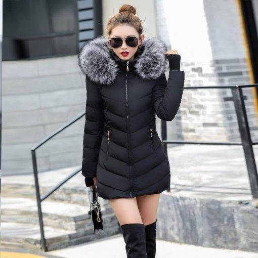 2021 New Arrival Fashion Slim Women Winter Jacket Cotton Padded Warm Thicken Ladies Coat Long Coats Parka Womens Jackets Coats & Jackets Women's Fashion
