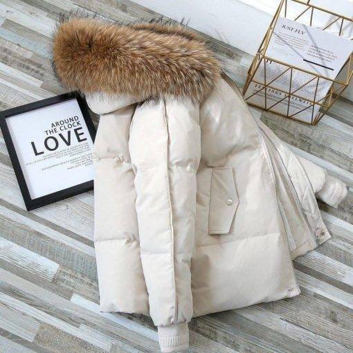 2021 New Winter Women Fur Collar Parkas Jackets Fashion Hooded Thicken Warm Padded Coat Female Lady Winter Outwear Jacket parkas Coats & Jackets Women's Fashion