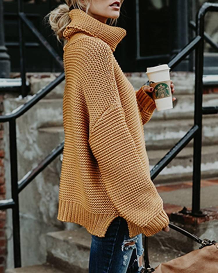 2021 Women Pullover Turtle Neck Autumn Winter Clothes Warm Knitted Oversized Turtleneck Sweater For Women's Green Tops Woman 2021 Women Pullover Turtle Neck Autumn Winter Clothes Warm Knitted Oversized Turtleneck Sweater For Women's Green Tops Woman
