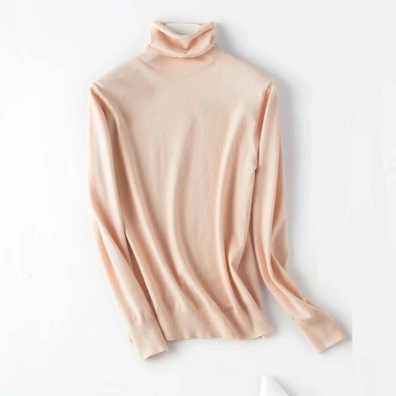 Autumn Soft Cashmere turtleneck Pullovers Sweaters female Winter 2021 Korean Slim-fit pull sweater womens clothing Pullovers
