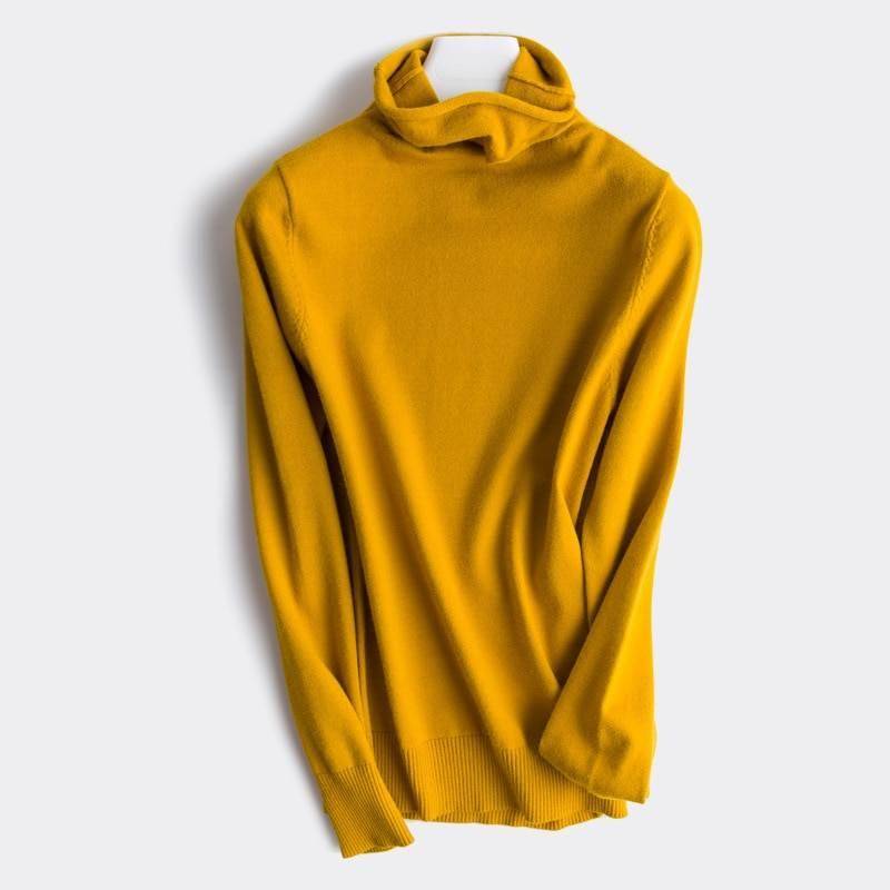 Autumn Soft Cashmere turtleneck Pullovers Sweaters female Winter 2021 Korean Slim-fit pull sweater womens clothing Pullovers