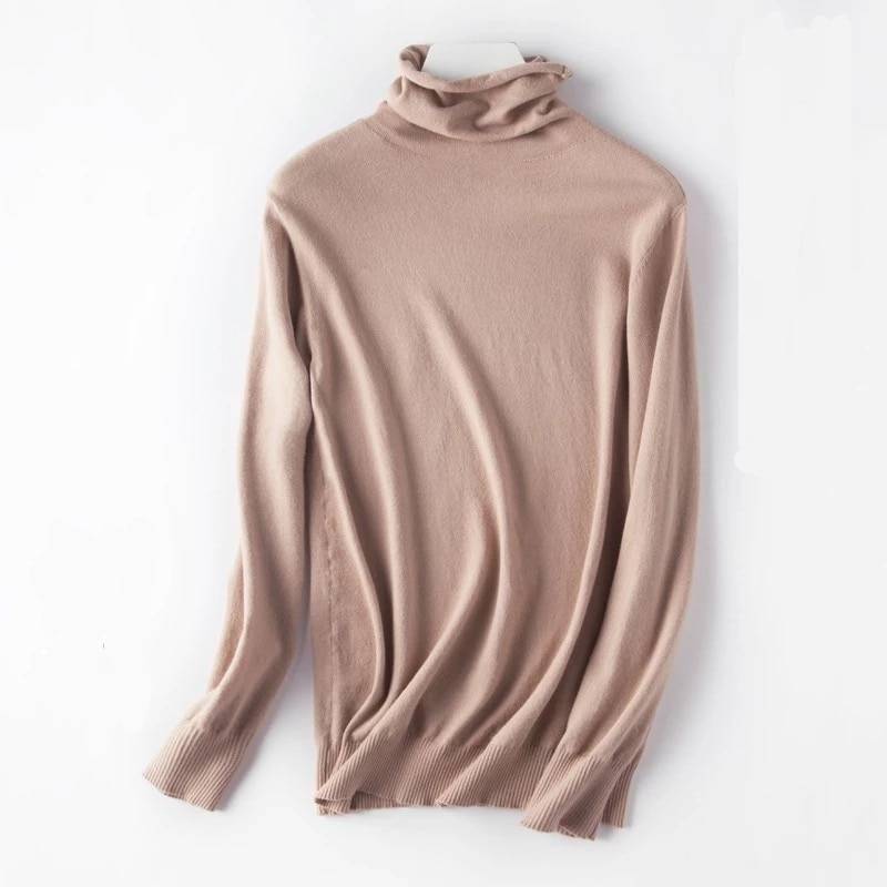 Autumn Soft Cashmere turtleneck Pullovers Sweaters female Winter 2021 Korean Slim-fit pull sweater womens clothing Pullovers