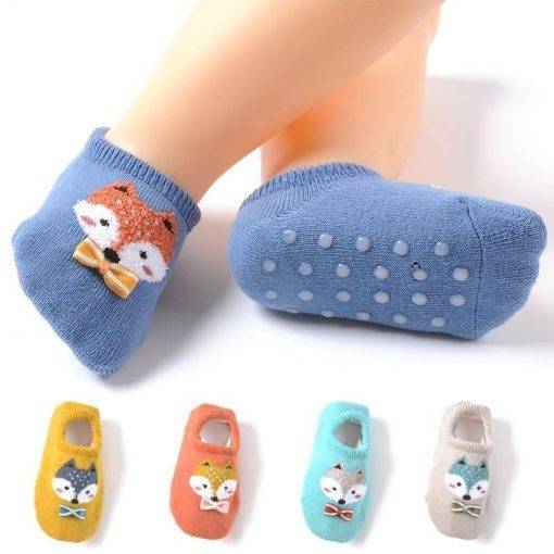 Autumn Winter Cotton Baby Boys Girls Low Cut Ankle Socks Rubber Slip-resistant Floor Socks Infant Kids Socks Spring Soft Shoes Shoes Kids