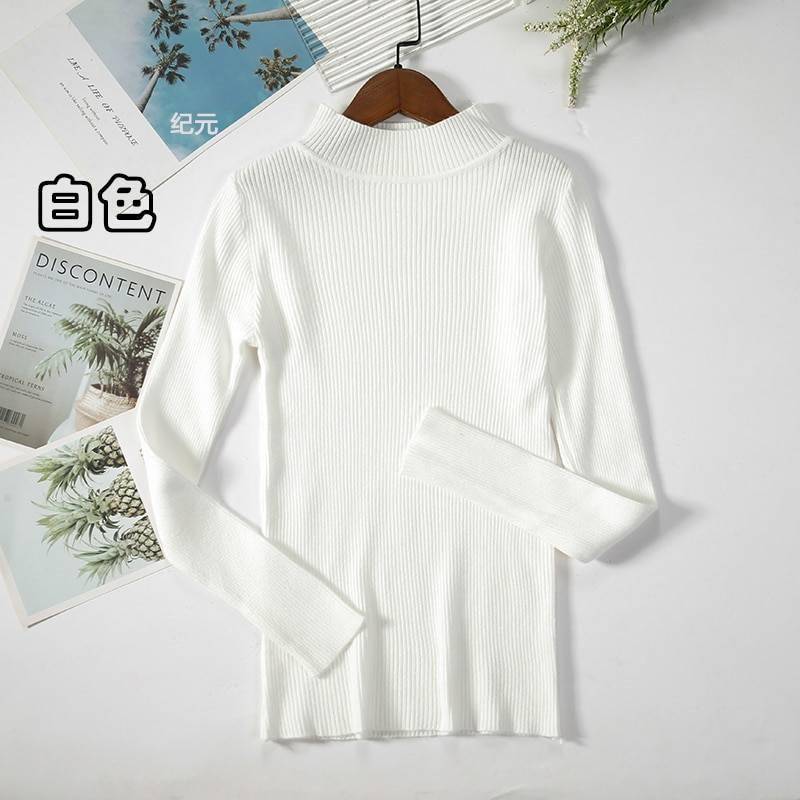 Bornladies Autumn Winter Basic Turtleneck Knitting Bottoming Warm Sweaters 2021 Women's Pullovers Solid Minimalist Cheap Tops Bornladies Autumn Winter Basic Turtleneck Knitting Bottoming Warm Sweaters 2021 Women's Pullovers Solid Minimalist Cheap Tops
