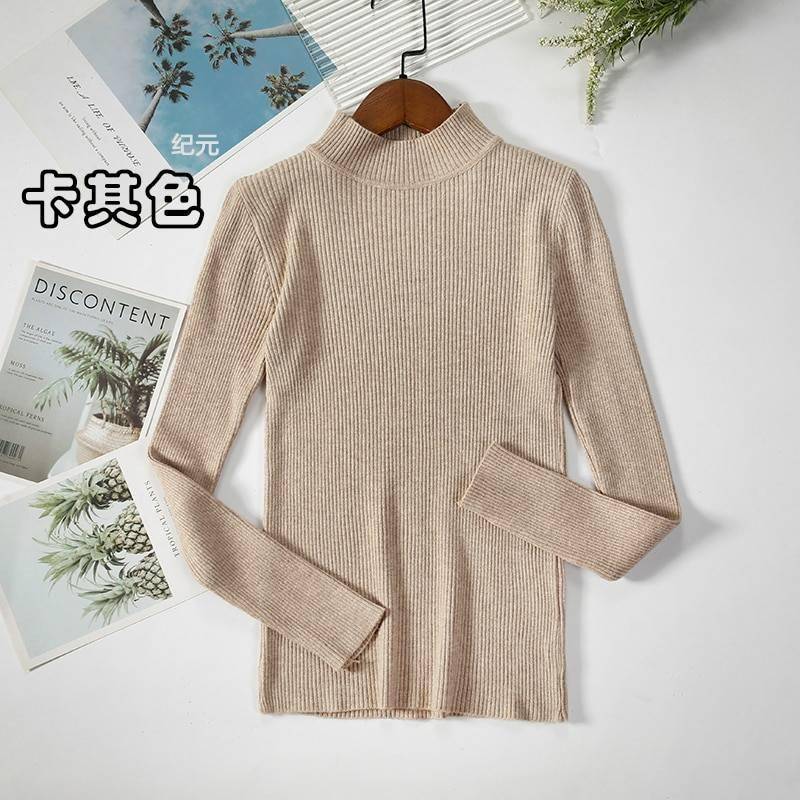 Bornladies Autumn Winter Basic Turtleneck Knitting Bottoming Warm Sweaters 2021 Women's Pullovers Solid Minimalist Cheap Tops Bornladies Autumn Winter Basic Turtleneck Knitting Bottoming Warm Sweaters 2021 Women's Pullovers Solid Minimalist Cheap Tops