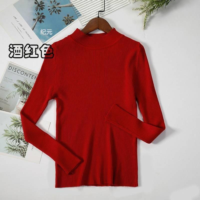Bornladies Autumn Winter Basic Turtleneck Knitting Bottoming Warm Sweaters 2021 Women's Pullovers Solid Minimalist Cheap Tops Bornladies Autumn Winter Basic Turtleneck Knitting Bottoming Warm Sweaters 2021 Women's Pullovers Solid Minimalist Cheap Tops