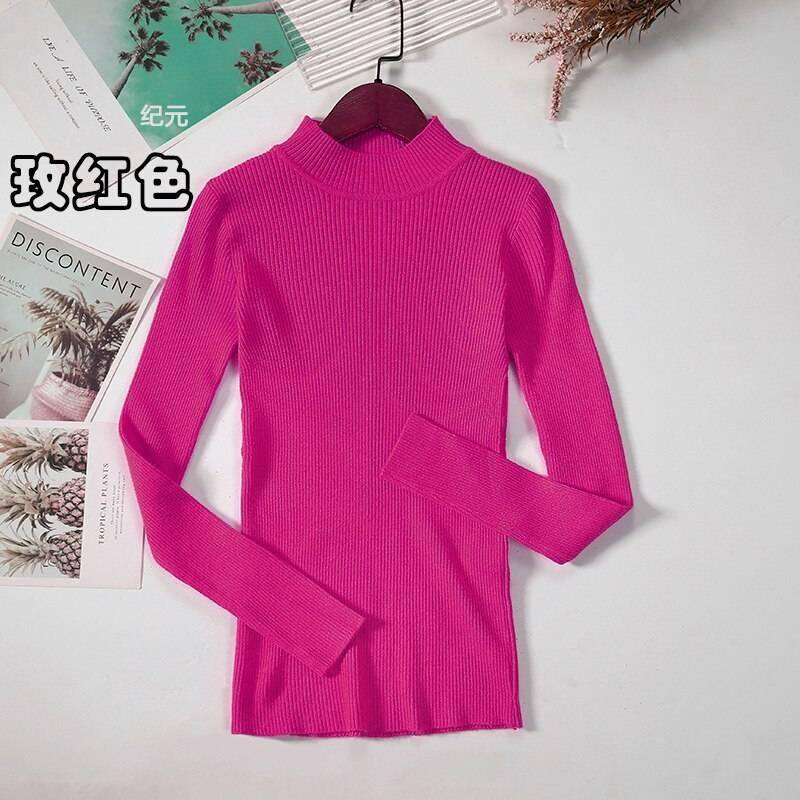 Bornladies Autumn Winter Basic Turtleneck Knitting Bottoming Warm Sweaters 2021 Women's Pullovers Solid Minimalist Cheap Tops Bornladies Autumn Winter Basic Turtleneck Knitting Bottoming Warm Sweaters 2021 Women's Pullovers Solid Minimalist Cheap Tops