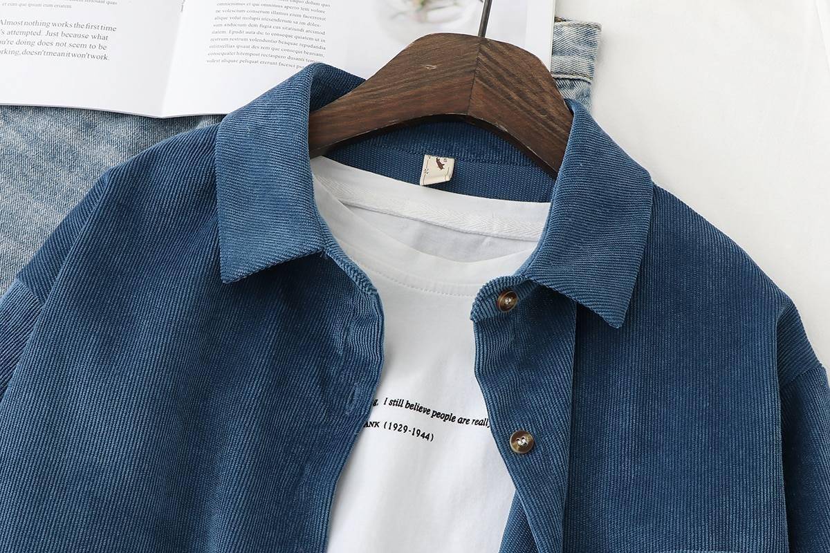 Corduroy Women Blouses Shirts Tunic Womens Tops And Blouses 2021 Womenswear Long Sleeve Clothing Button Up Down Loose White New