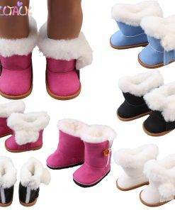Doll Talk Plush Doll Winter Snow Boots For 18 Inch Doll Toy Zipper Keep Warm Shoes For Girl Boy Dolls Christmas Gift For Kids Shoes Kids 