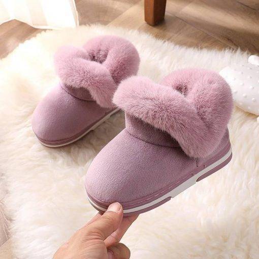 Kids Shoes for Girls Snow Boots Winter Plush Warm Big Girl Shoes Children Boys Thicken Outdoor Shoes Non-slip Slippers SBA017 Shoes Kids