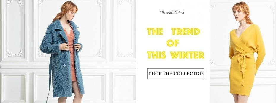 Marwin New-Coming Autumn Winter Tops Solid Turn-Down Collar Pullovers Female Thick Turtleneck Knitted High Street Women Sweater