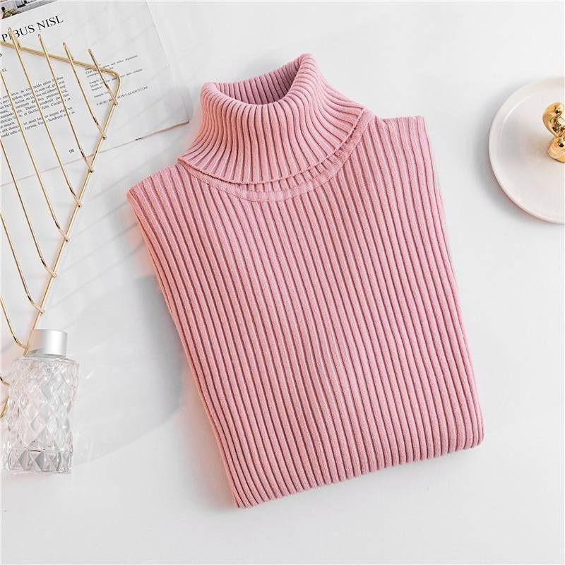On Sale Pullover 2021 Autumn Winter Women Knitted Foldover Turtleneck Sweater Casual Rib Jumper Throat Female Pull Clothing Coat On Sale Pullover 2021 Autumn Winter Women Knitted Foldover Turtleneck Sweater Casual Rib Jumper Throat Female Pull Clothing Coat