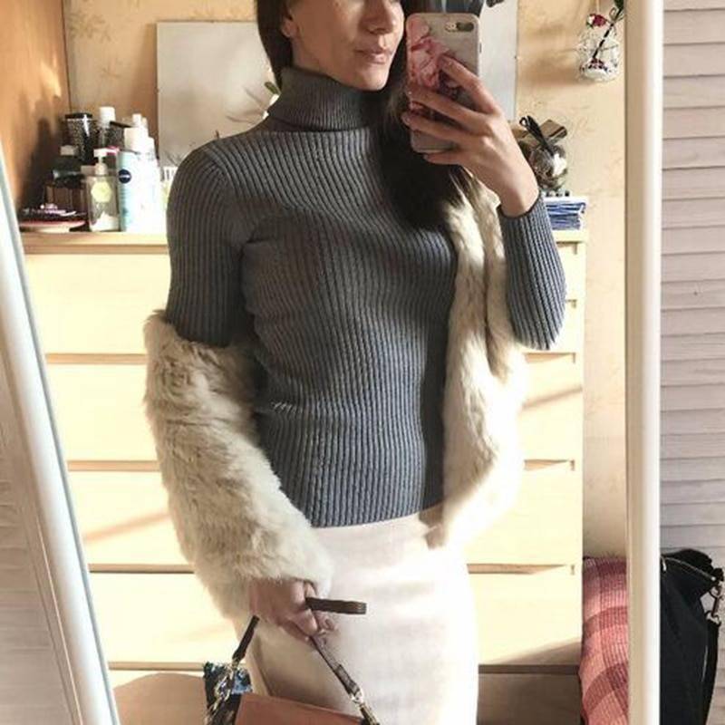 On Sale Pullover 2021 Autumn Winter Women Knitted Foldover Turtleneck Sweater Casual Rib Jumper Throat Female Pull Clothing Coat On Sale Pullover 2021 Autumn Winter Women Knitted Foldover Turtleneck Sweater Casual Rib Jumper Throat Female Pull Clothing Coat
