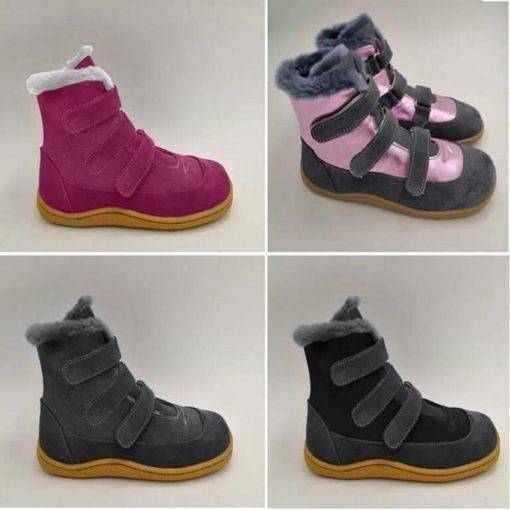 TipsieToes Top Brand Barefoot Genuine Leather Baby Toddler Girl Boy Kids Shoes For Fashion Winter Snow Boots Shoes Kids